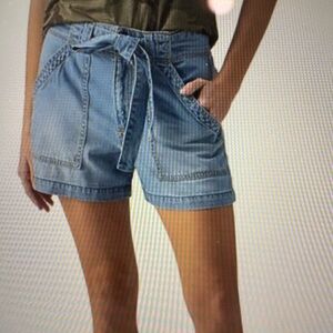 NWT Sanctuary  Blue Reissue Sash Denim Shorts Size L